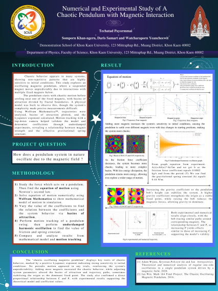 Poster Numerical and Experimental Study of a Chaotic Pendulum with Magnetic Interaction