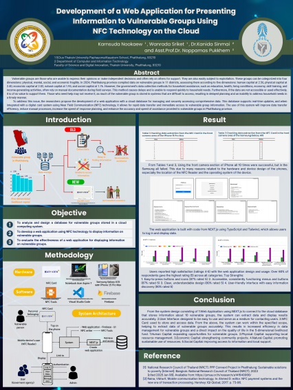 Poster Development of a Web Application for Presenting Information to Vulnerable Groups using NFC Technology on Cloud