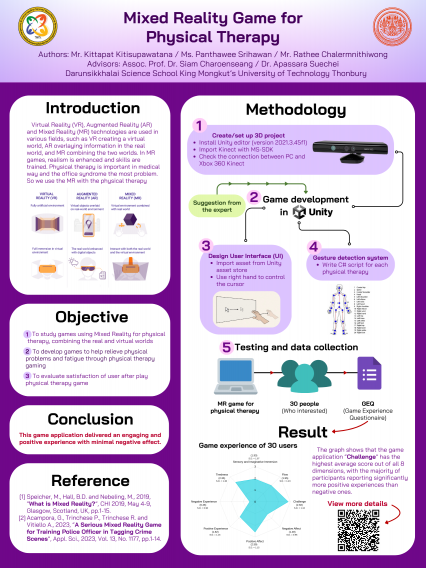 Poster Mixed Reality Game for Physical Therapy