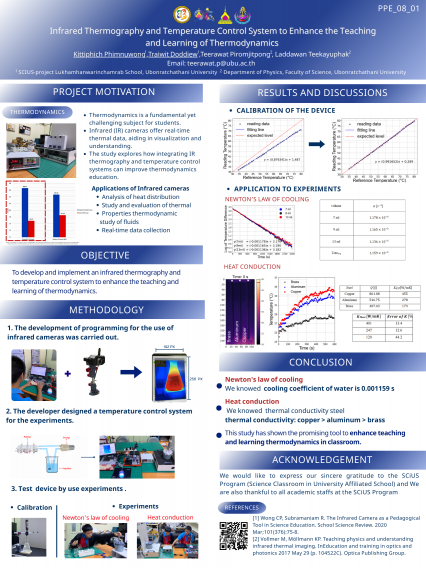 Poster Infrared thermography and temperature control system to enhance the teaching and
learning of thermodynamics