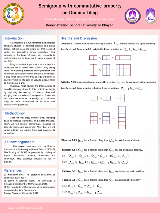 Poster Semigroup with commutative property on Domino tilling 
